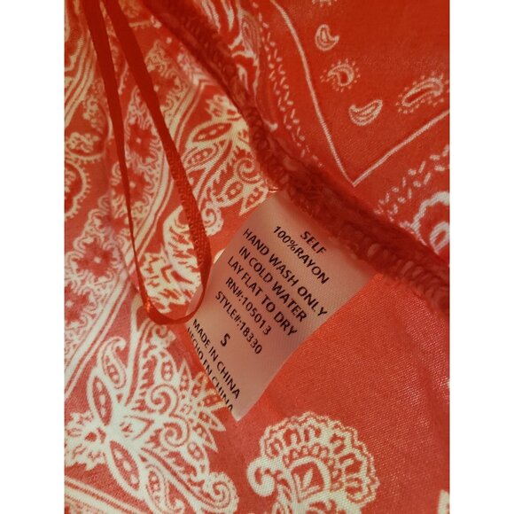 Savanna Jane Womens S Blouse Embroidered Floral 100% Rayon Lightweight Boho - Picture 7 of 7